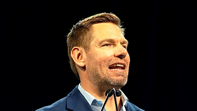 FBI agents confront Eric Swalwell as part of a federal investigation