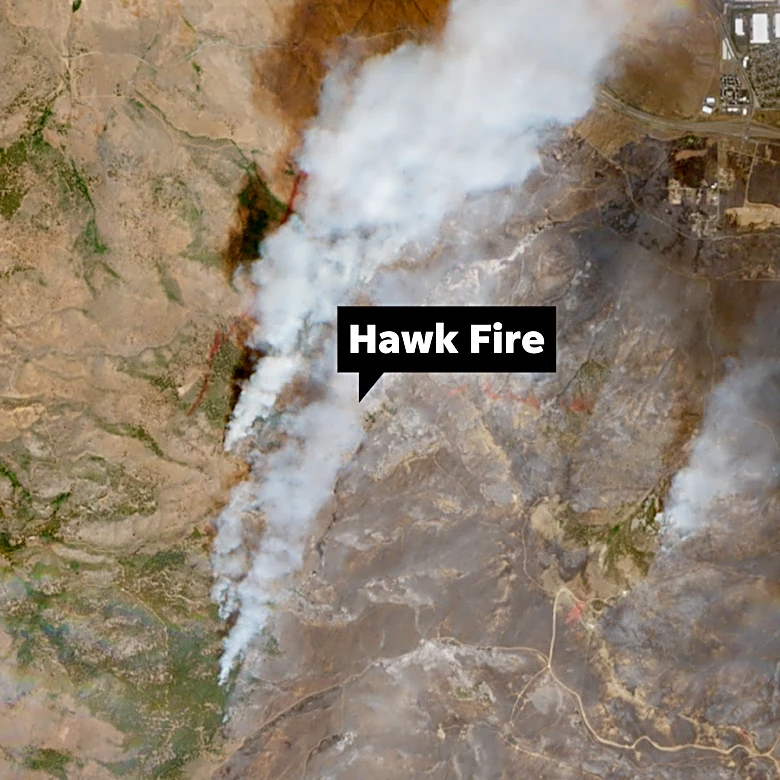 Hawk Fire burns 15,000 acres near Reno, officials announce portions contained