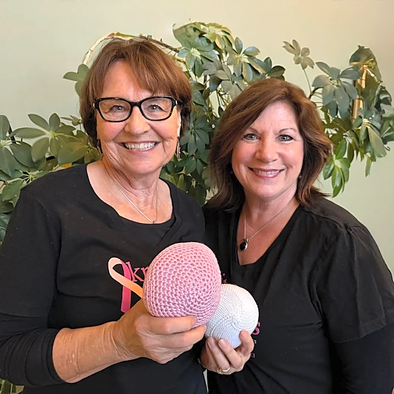 They’re knitting for a good cause – fake breasts for cancer survivors