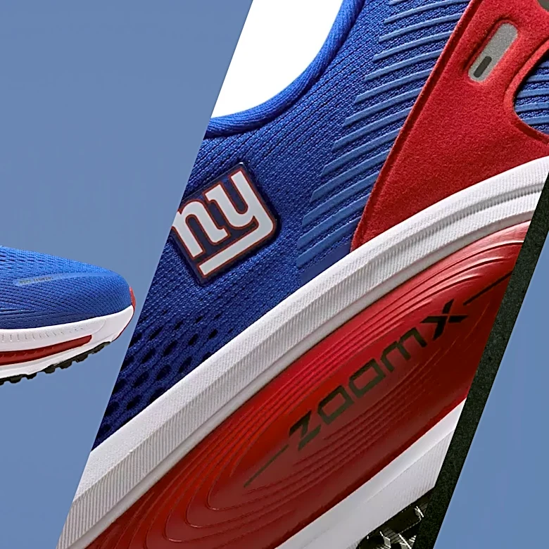 New York Giants Nike Vomero 18 running shoes just dropped, how to buy