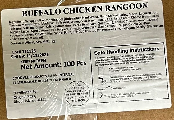 Nearly 25K pounds of frozen Buffalo chicken products recalled. See list