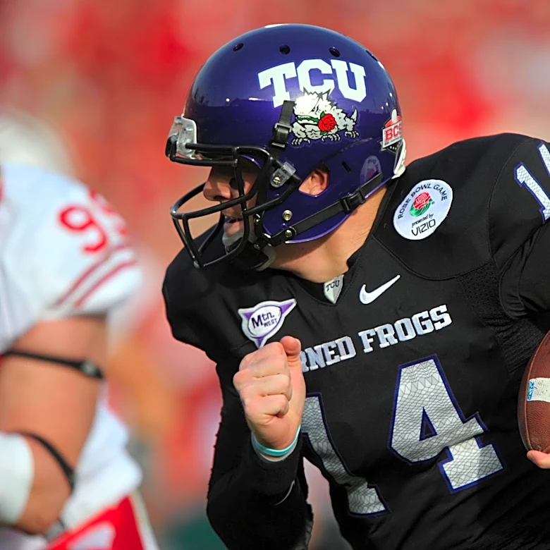 TCU football dons special clover helmets for Aer Lingus Classic vs UNC