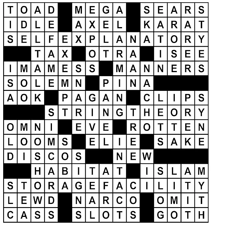 Puzzle solutions for Monday, Aug. 31, 2026
