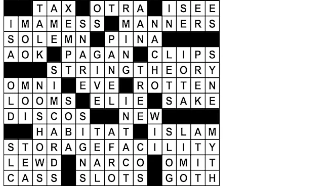 Puzzle solutions for Monday, Aug. 31, 2026