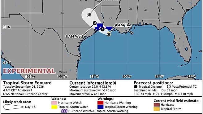 Tropical Storm Edouard path tracker: See where the storm is headed