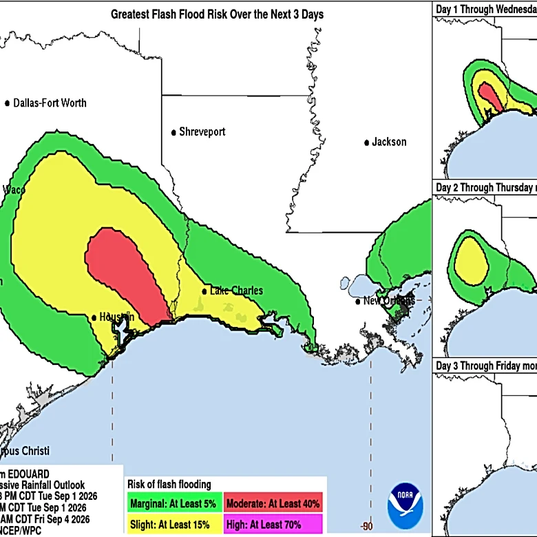 Tropical Storm Edouard makes landfall 7 miles from Texas border