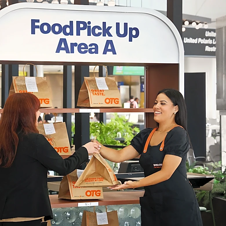 United trials food delivery at Newark Airport to save time