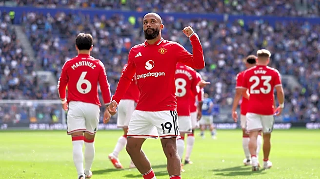 Manchester United forward Bryan Mbeumo opens scoring with fine solo goal at Everton