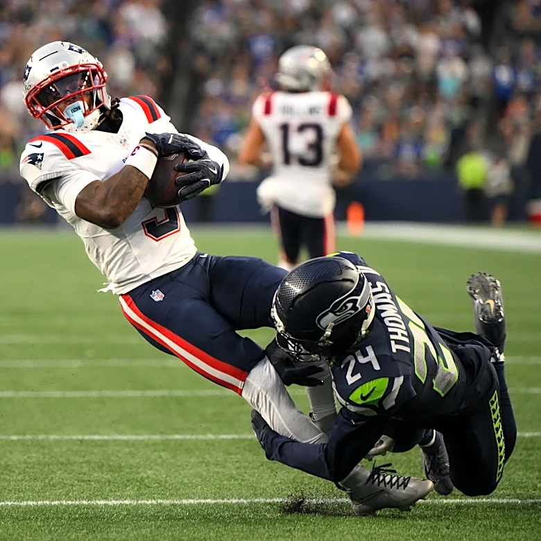 DeMario Douglas targeted seven times on Wednesday night