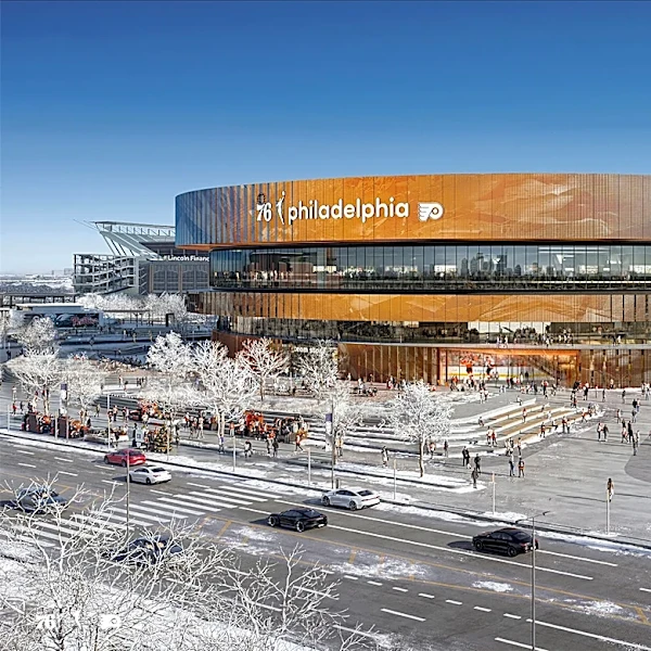 When is the new 76ers, Flyers arena opening in Philly?