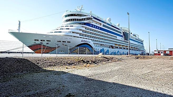 Cruise ship damaged after colliding with pier amid strong winds
