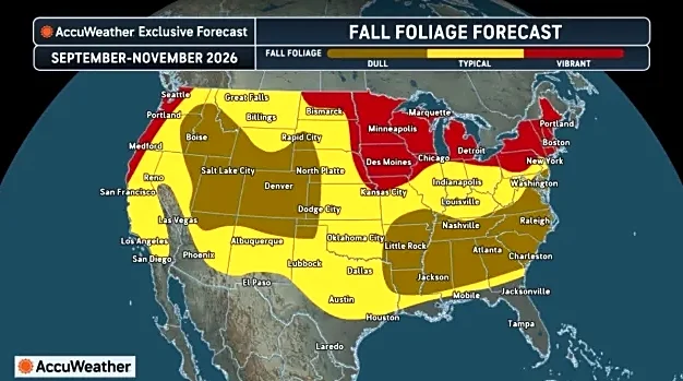 Maps show 2026 fall foliage predictions. When will colors peak?