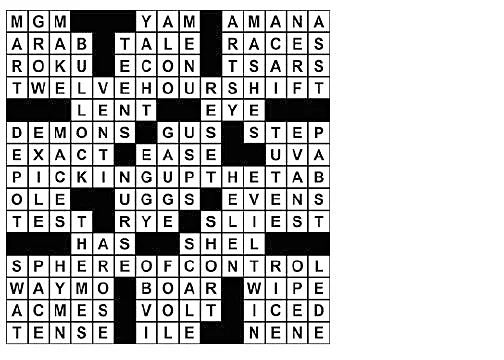 Puzzle solutions for Sunday, Sep. 13, 2026