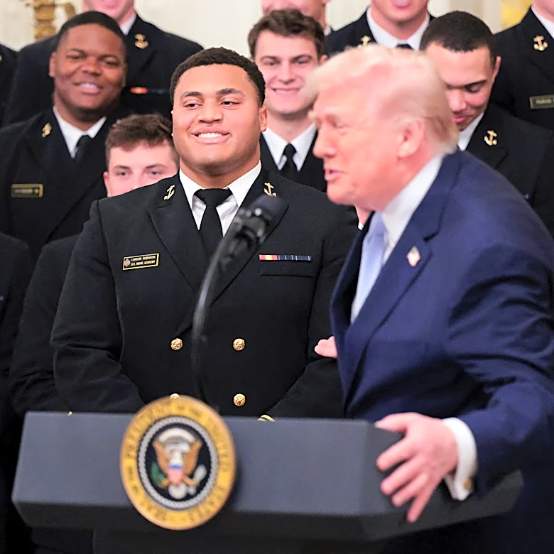Navy grad Landon Robinson arrives to NFL debut with Bengals in formal service dress
