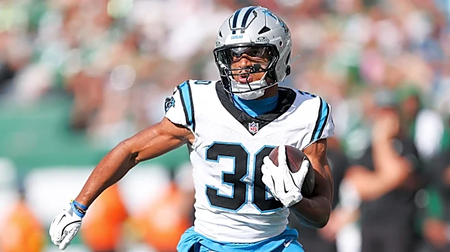 Chuba Hubbard totals 87 yards, two scores