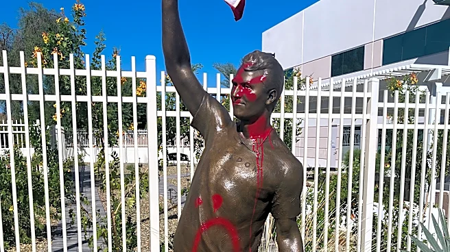 Charlie Kirk statue vandalized at Turning Point USA headquarters