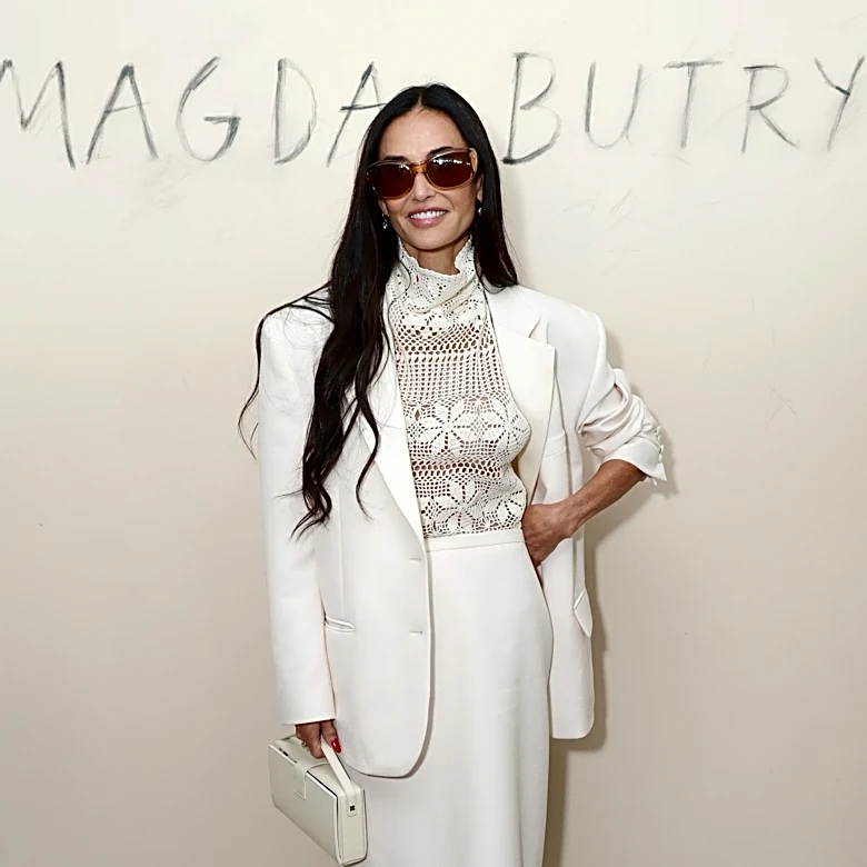 Demi Moore makes a surprise appearance at Magda Butrym's NYFW show