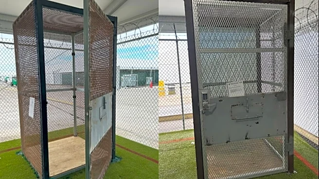 ICE detainees held in cages at 'Alligator Alcatraz', watchdog finds