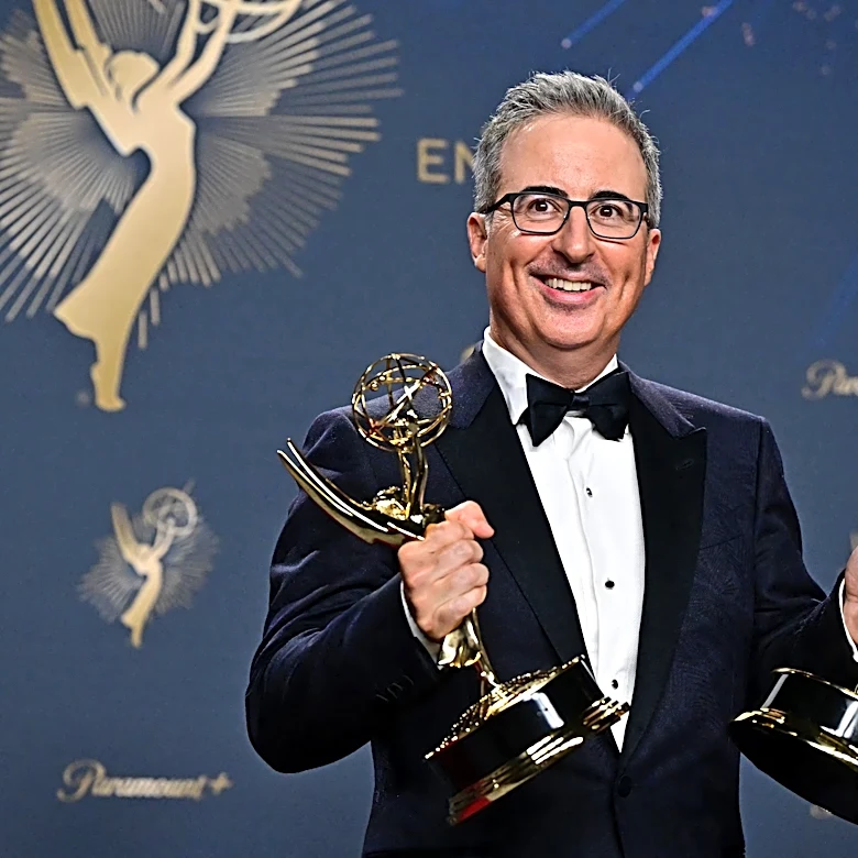 John Oliver reveals why he keeps his 23 Emmy trophies away from his children