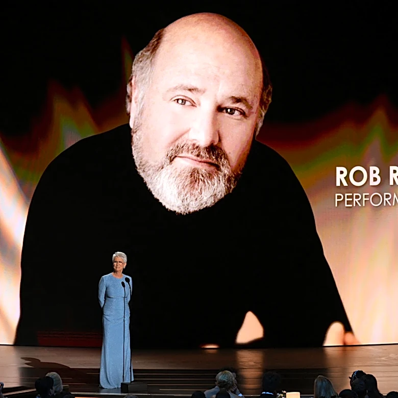 Jamie Lee Curtis delivers teary Emmys tribute to Rob Reiner