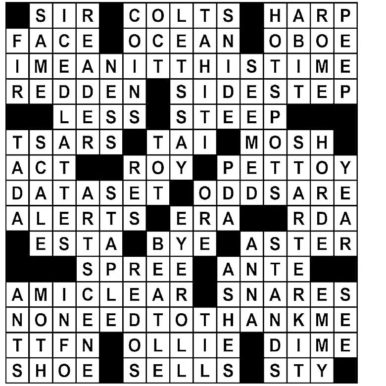 Puzzle solutions for Tuesday, Sep. 15, 2026