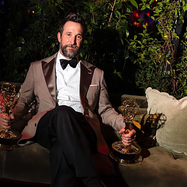 Emmys after-parties feature wardrobe hilarity, Colbert's victory lap