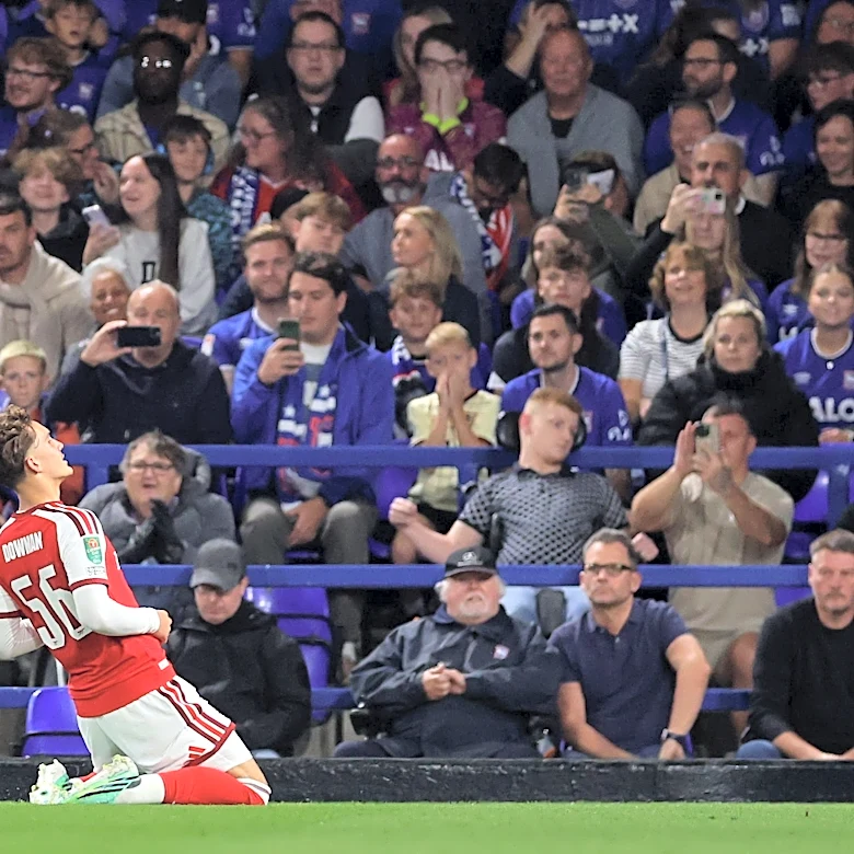 Arsenal 16-year-old Max Dowman scores brilliant double at Ipswich Town