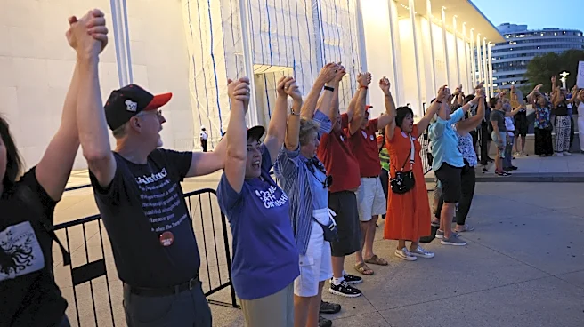 Protesters form human chain outside Kennedy Center over closure