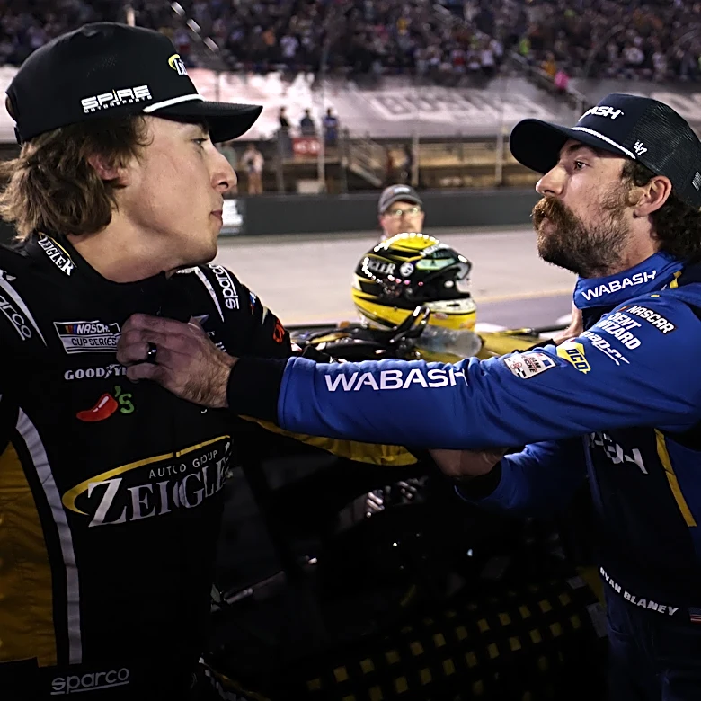 Brawl at Bristol: Carson Hocevar, Ryan Blaney fight after NASCAR race