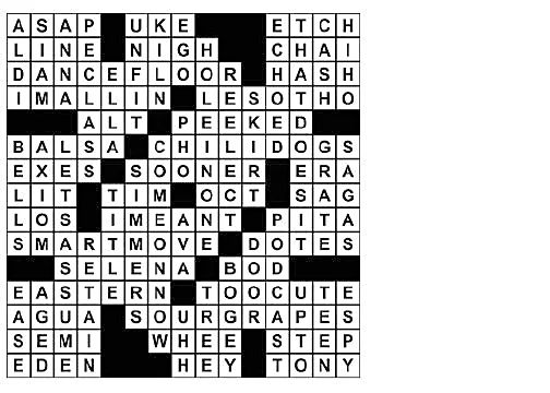 Puzzle solutions for Sunday, Sep. 20, 2026