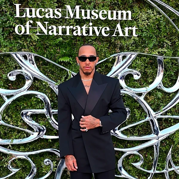 Lewis Hamilton served as co-chair for Lucas Museum's star-studded opening gala