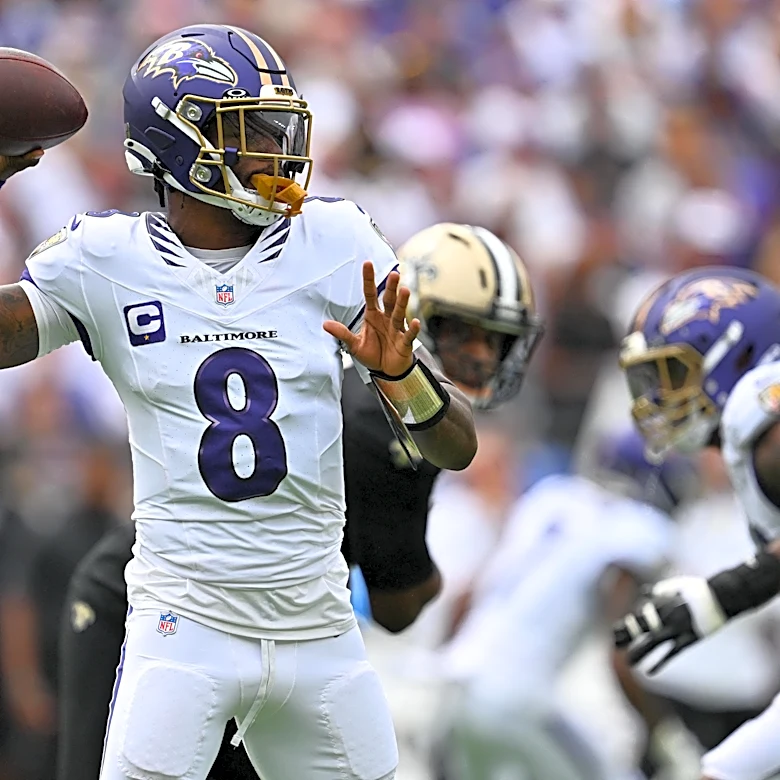Lamar Jackson throws one TD, one INT in Week 2