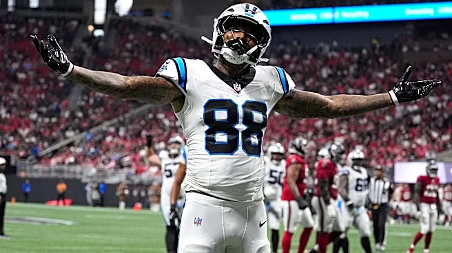 Darren Waller scores 2 TDs for Panthers in Atlanta homecoming