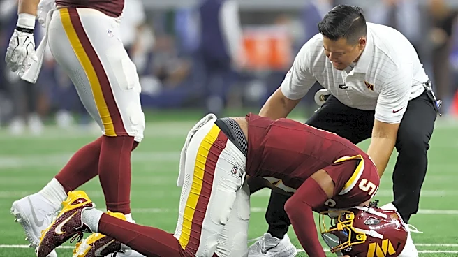 Jayden Daniels leaves with elbow injury