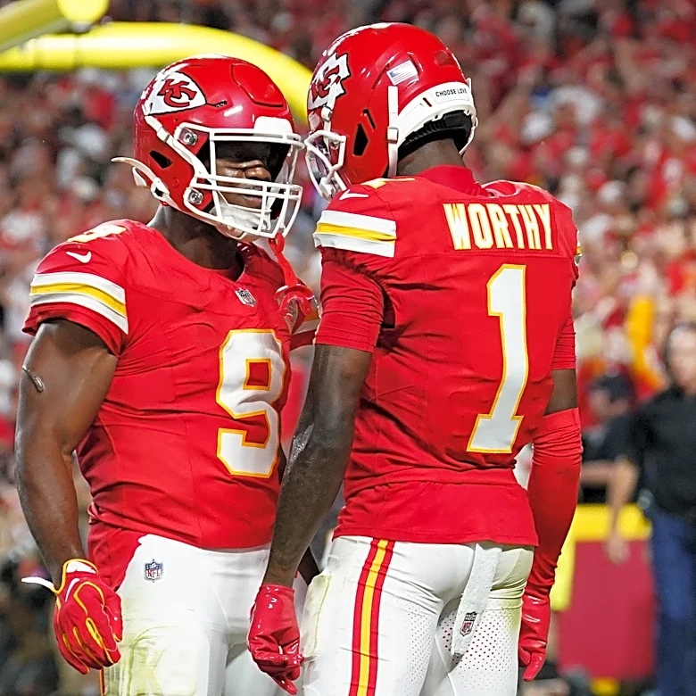 Xavier Worthy visits the end zone on Sunday Night Football