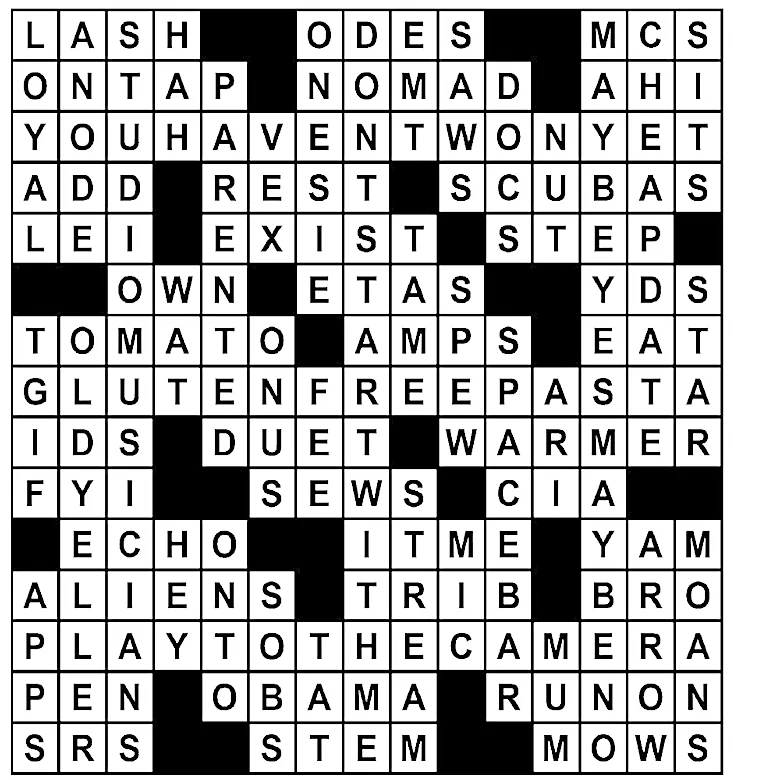 Puzzle solutions for Tuesday, Sep. 22, 2026
