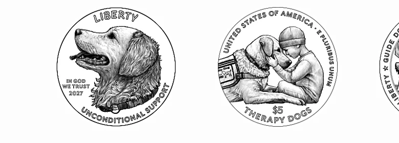 US Mint unveils new commemorative coins honoring working dogs