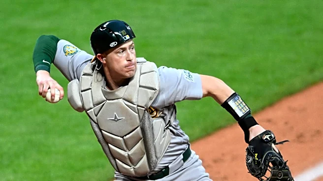 Brian Serven injury update: A's catcher exits after taking ball to face in scary moment