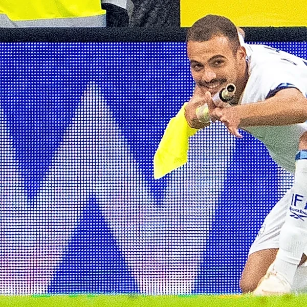 Israel forward Sayed Abu Farchi sent off for corner flag celebration