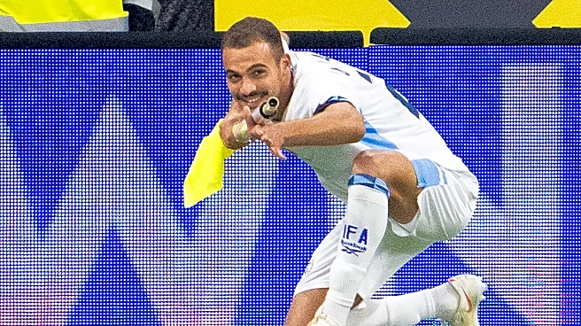 Israel forward Sayed Abu Farchi sent off for corner flag celebration