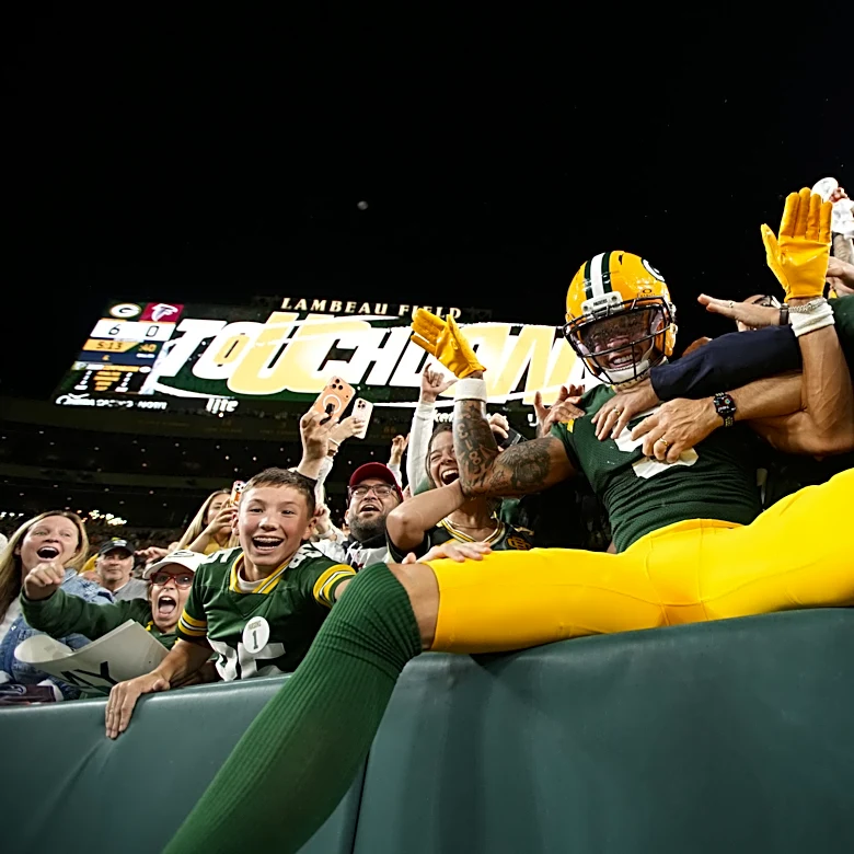 Christian Watson scores his fourth touchdown of 2026