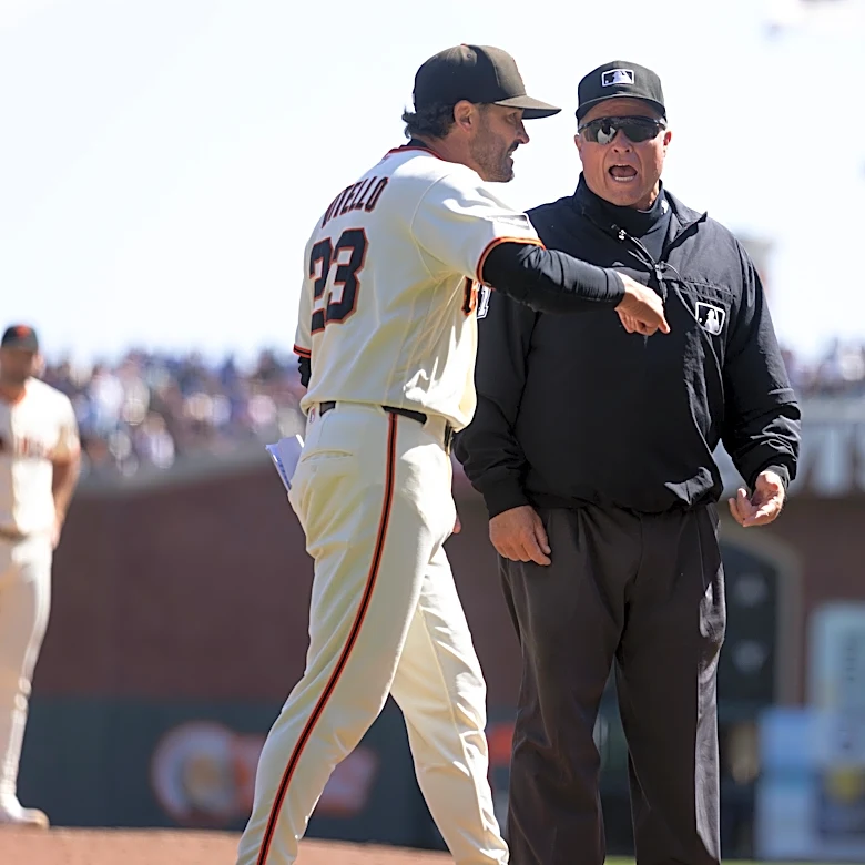 Giants skipper Tony Vitello ejected in final game of the season