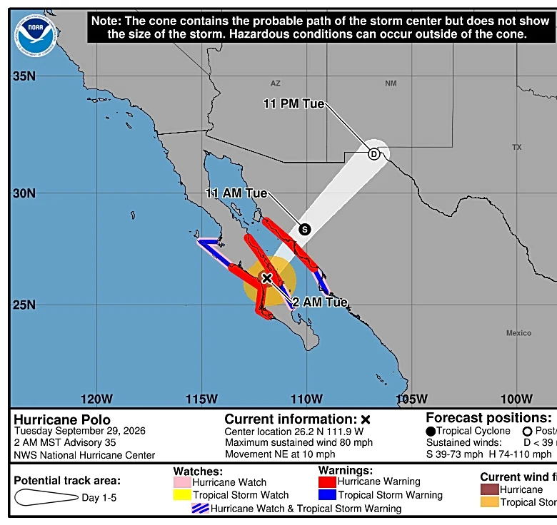 Hurricane Polo makes landfall in Mexico: See path tracker