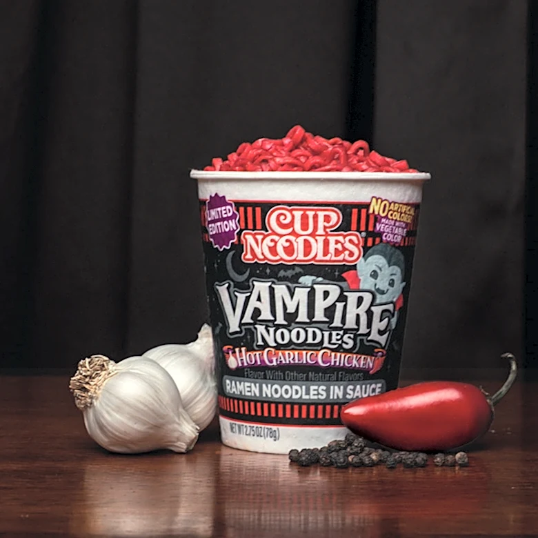 Cup Noodles has a bloody new flavor. And a casket