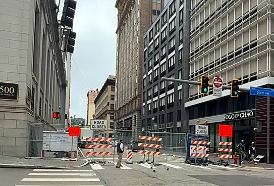 Smithfield Street reconstruction begins in downtown Pittsburgh