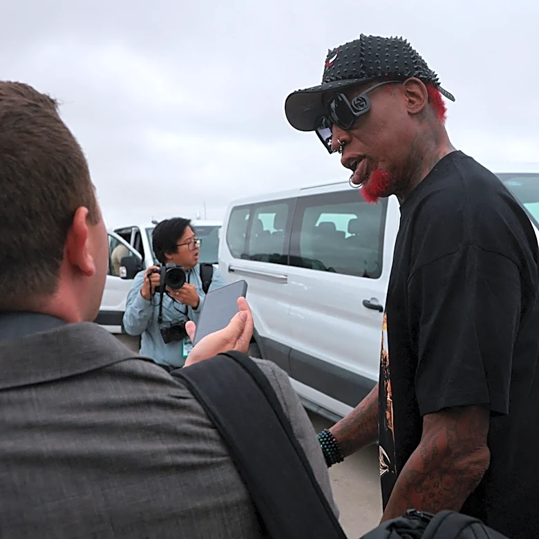 Trump reunites with Dennis Rodman as he seeks Kim Jong Un meeting