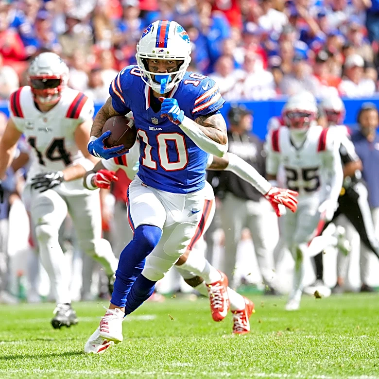 Khalil Shakir nearly doubles season output in Week 4