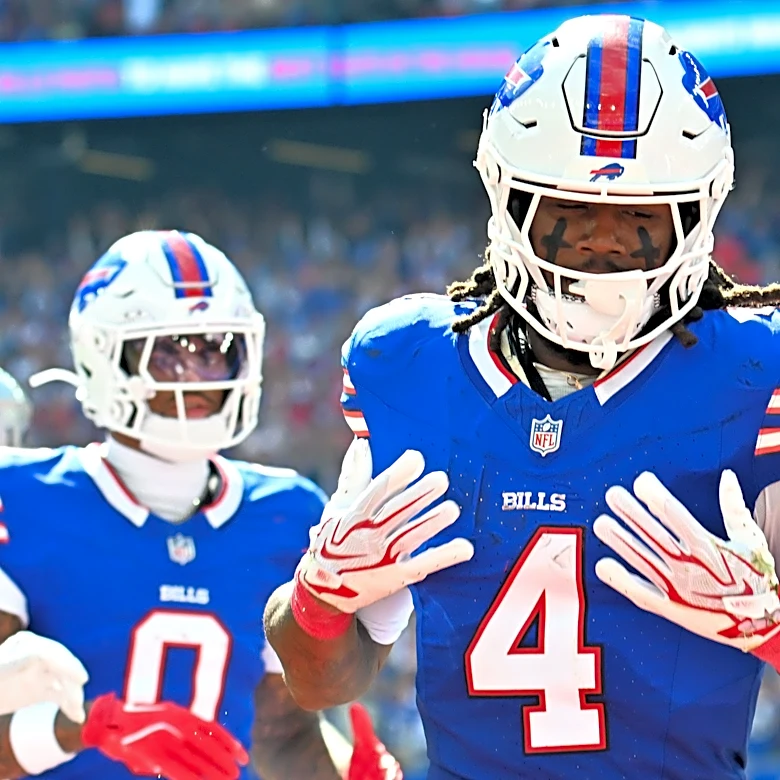 James Cook totals 83 yards and a TD in Week 4 versus New England