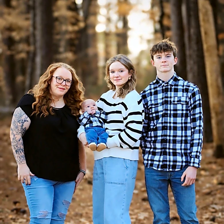 She's 35, a grandmother and working to make ends meet