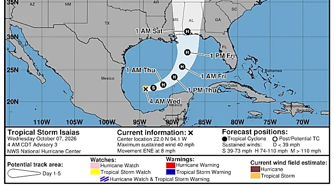 Tropical Storm Isaias forms in Gulf, could reach US as a hurricane